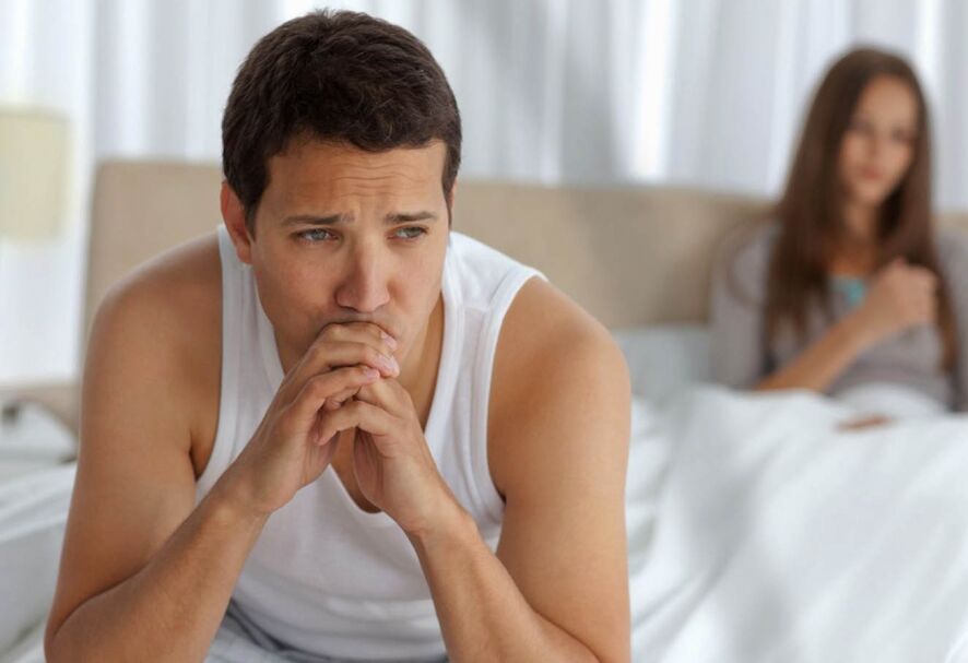 relacións sexuais dolorosas, o deterioro da potencia nun home é un dos signos de prostatite