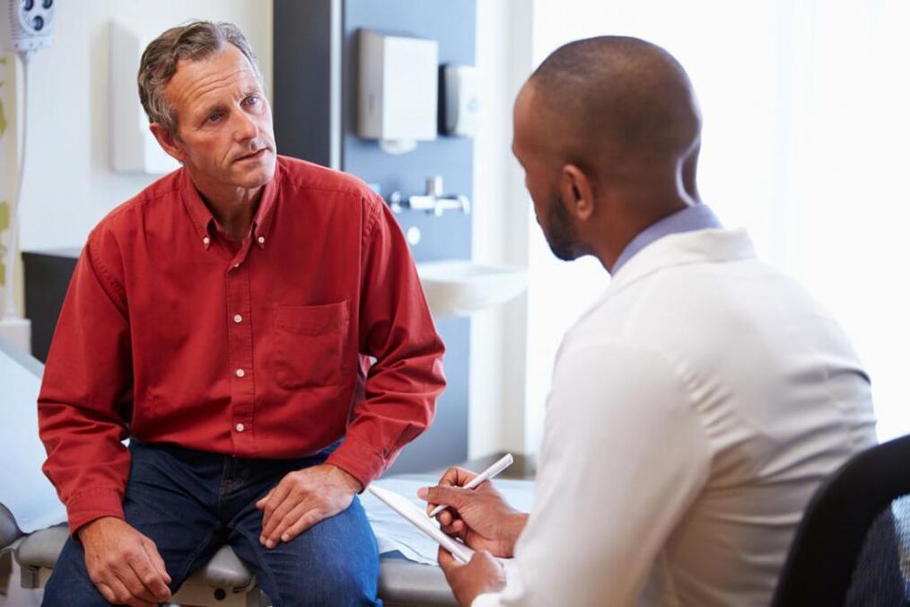 consulta cun médico para a prostatite crónica